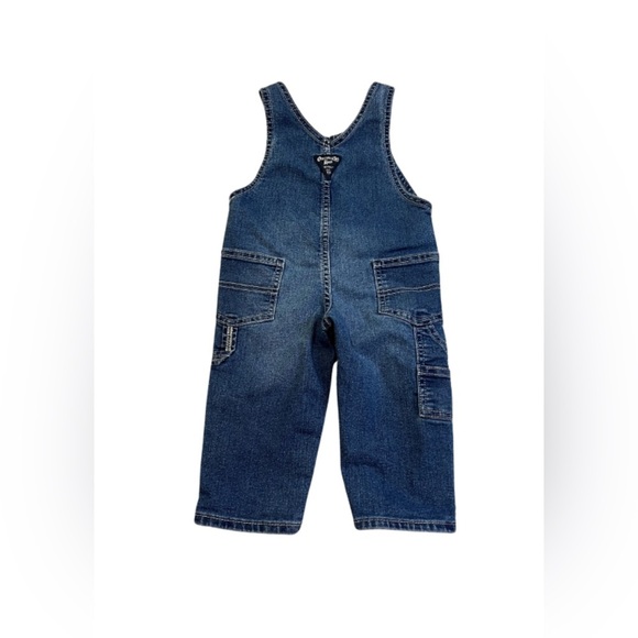 OshKosh B'gosh Denim Overalls Size 12 Months - Picture 2 of 4